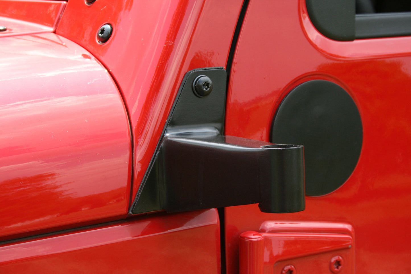 Mirror Relocation Bracket in Black for 07-18 Jeep Wrangler JK