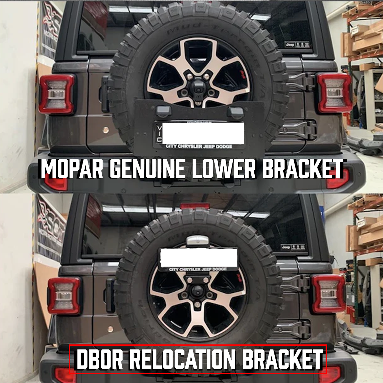 DBOR JL Jeep Wrangler 2019 + NUMBER PLATE RELOCATION BRACKET Kit