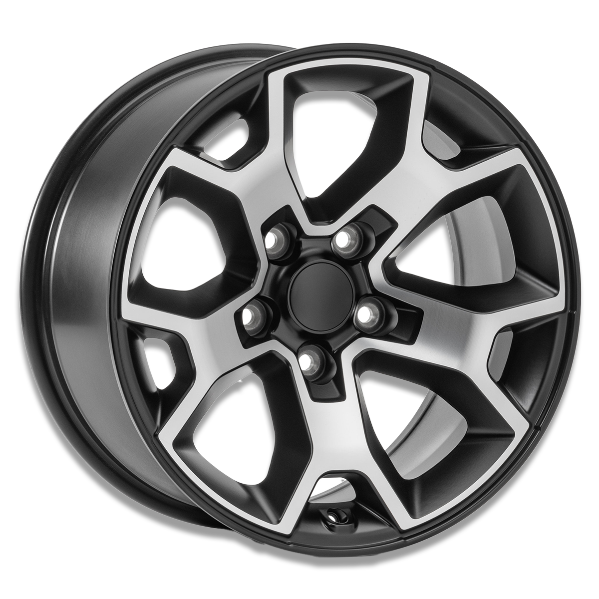 QUADRATEC - Morphic Wheel in 17x8.5 with 5.2in Backspace Black with Machined Face for 07-23 Jeep Wrangler JL, JK & Gladiator JT