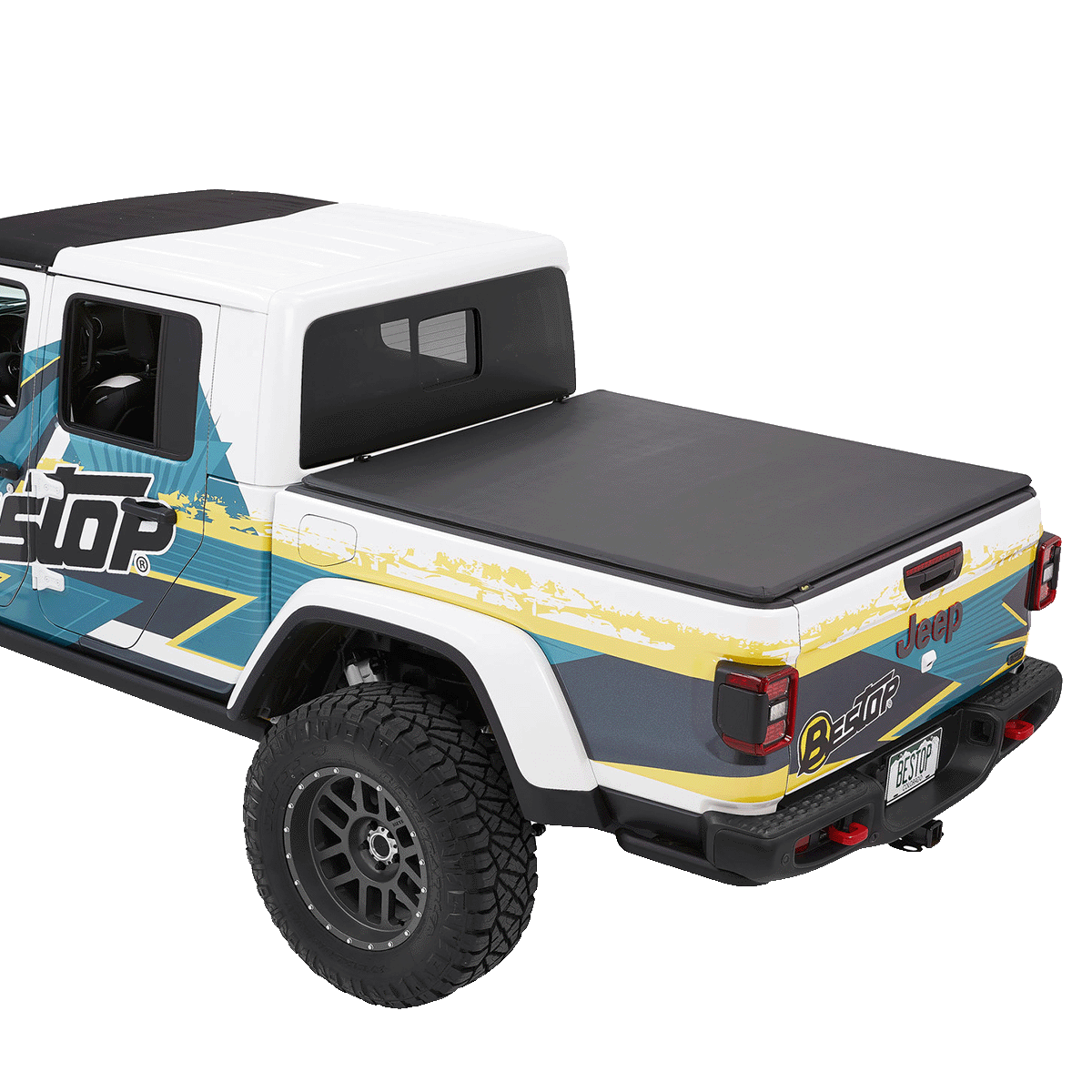 Bestop EZ-Fold Tri-Fold Soft Tonneau Cover for 20-24 Jeep Gladiator JT