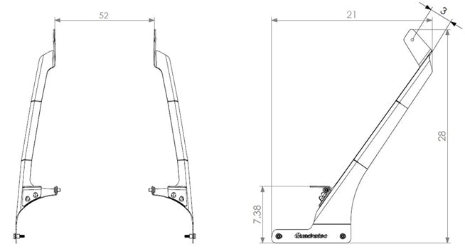 Quadratec - Windscreen Light Bar Brackets w/ A-Pillar Light Mounts for JL Wrangler & JT Gladiator