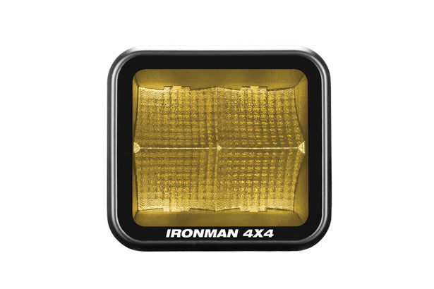 Ironman 4x4 - 40W Bright CUBE Flood Beam LED Cube Light - 81 x 75mm (Pair) - AMBER