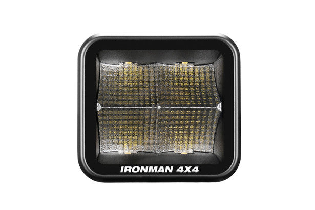 Ironman 4x4 - 40W Bright CUBE Flood Beam LED Cube Light - 81 x 75mm (Pair) - CLEAR