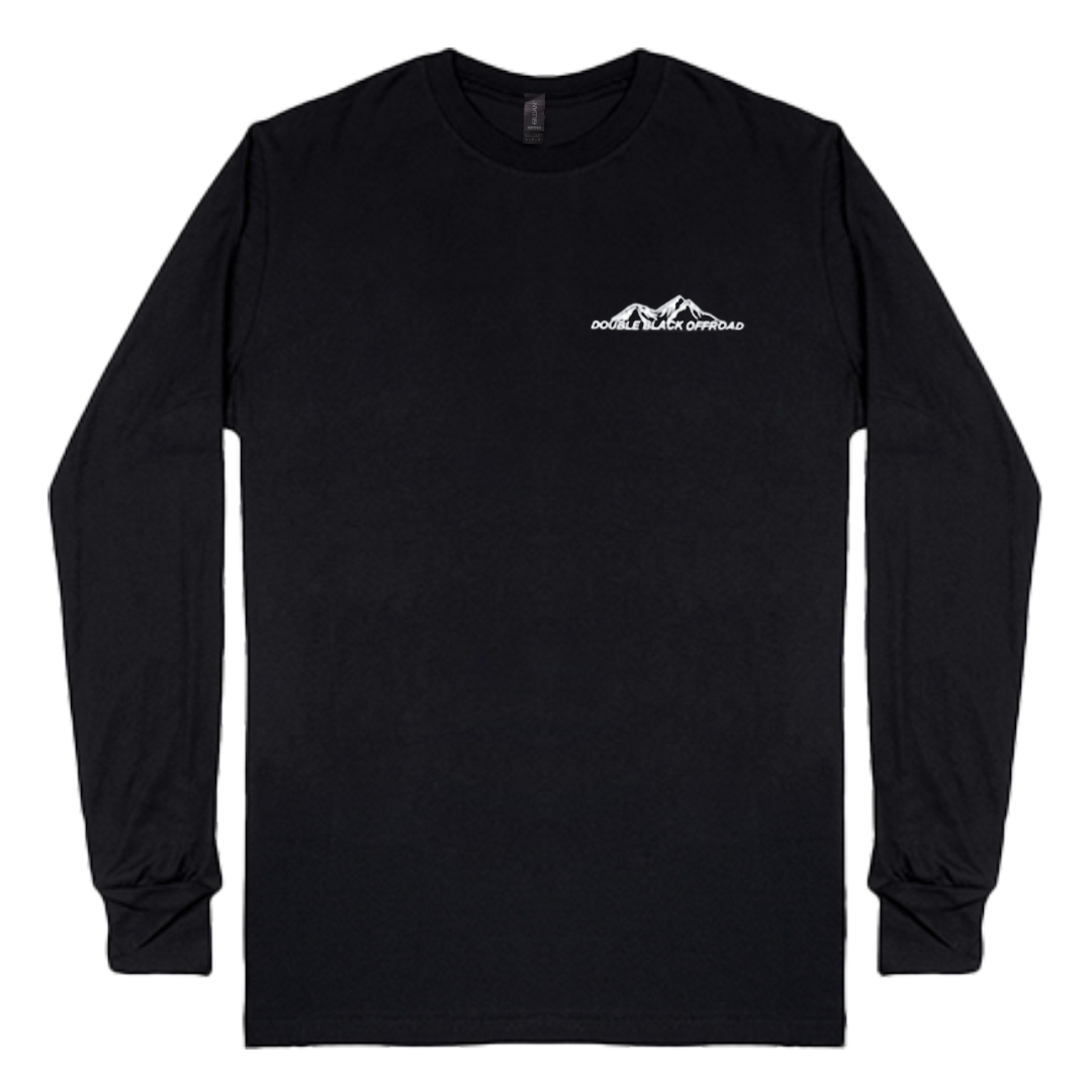 Double Black Offroad Long Sleeve Black T Shirt
