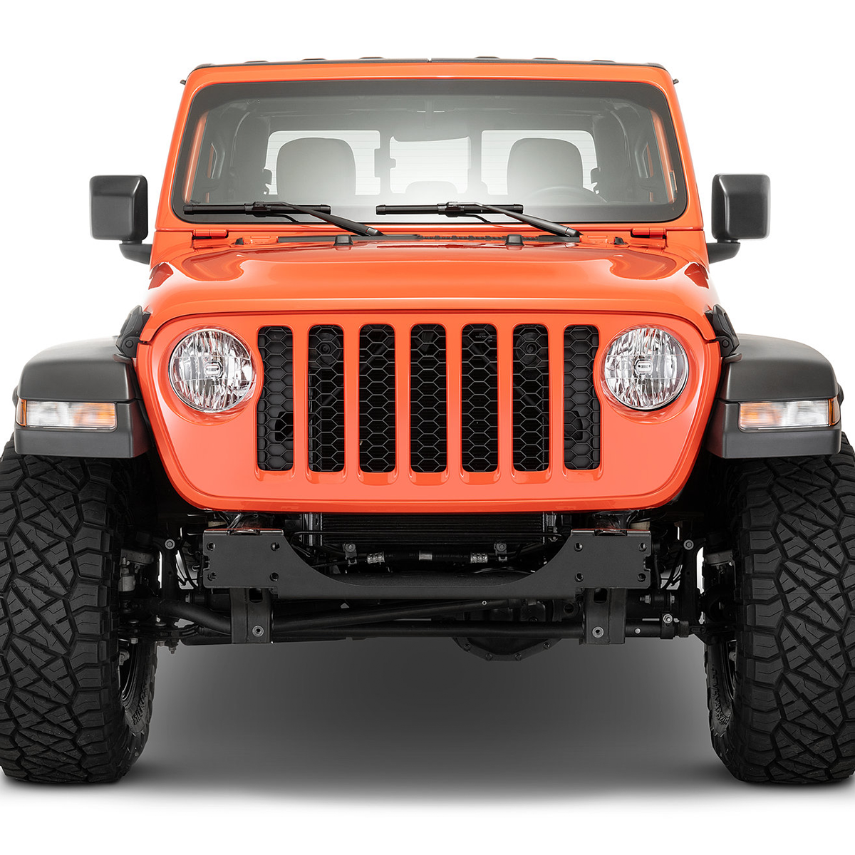 Quadratec - Winch Mount Plate for 18-23 Jeep Wrangler JL &amp; Gladiator JT for Factory Steel Bumper