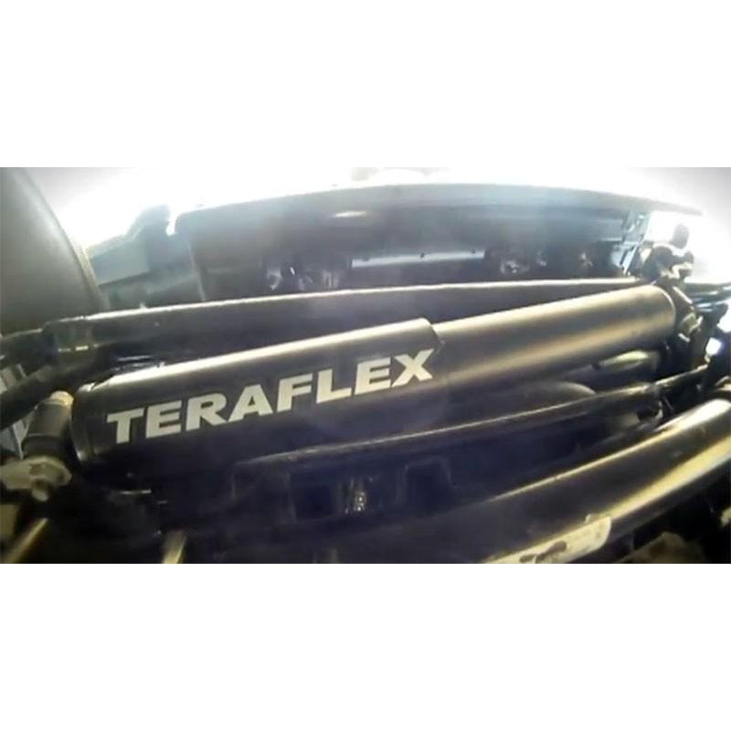 TeraFlex 9550 Heavy Duty Steering Stabilizer - JK/TJ and JL/JT Gladiator with flipped dampener relocation kit