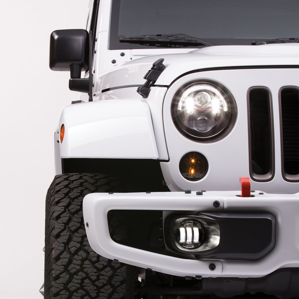 J.W.Speaker - LED Jeep Fog Lights - Model 6145 J2 Series - Carbon