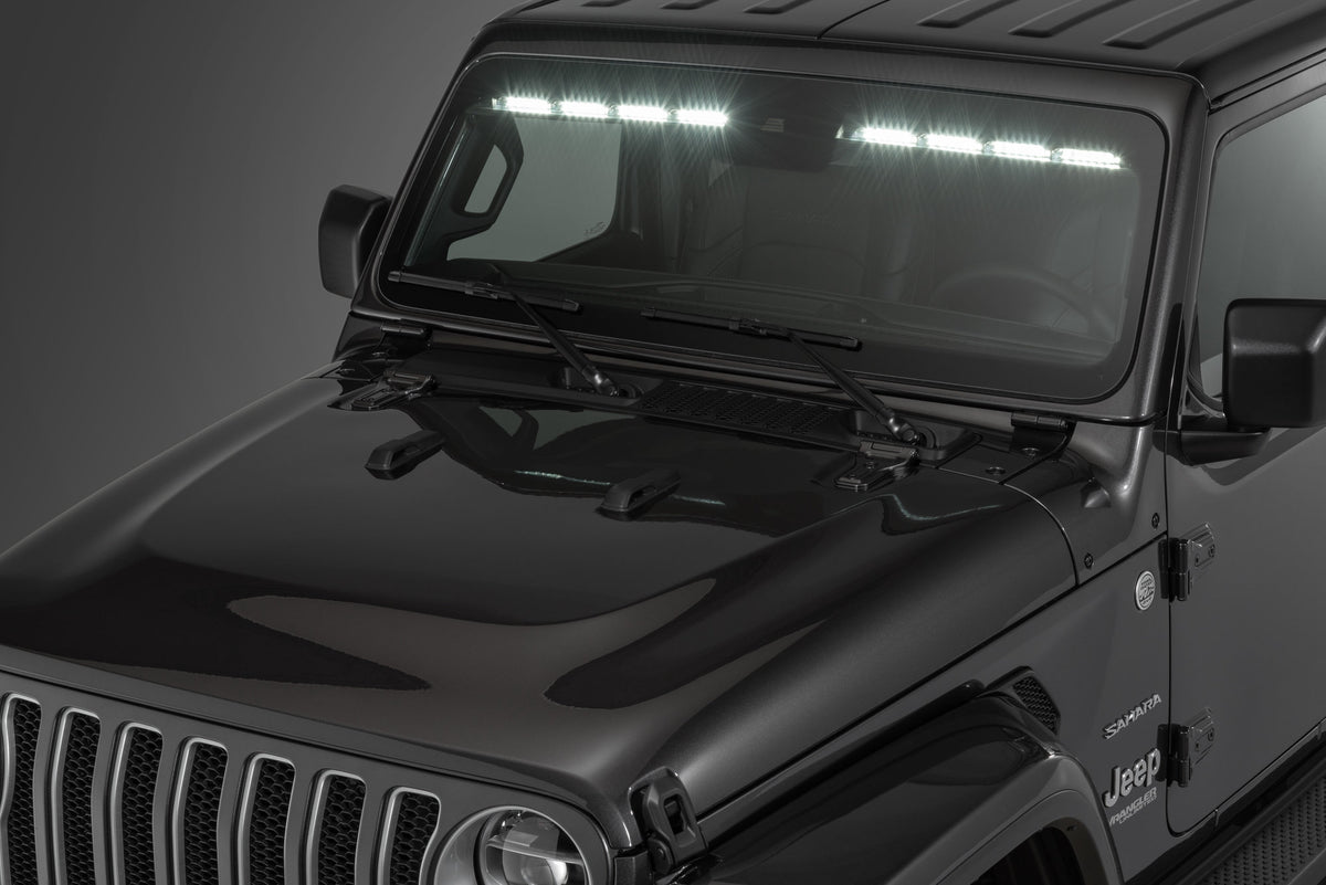 Quadratec LED Interior Mount 50” Stealth Light Bar GEN Two 2-Piece for 18+ Jeep Wrangler JL &amp; Gladiator JT with Adaptive Cruise Control