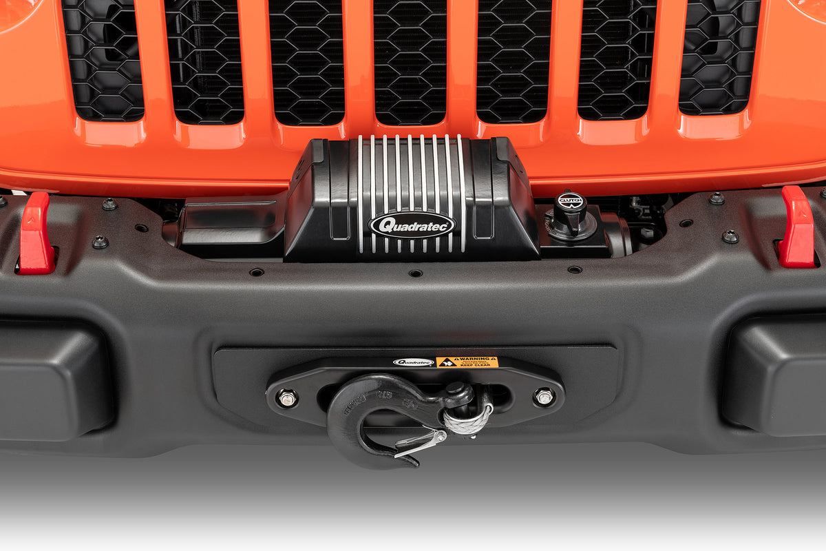 Quadratec - Winch Mount Plate for 18-23 Jeep Wrangler JL &amp; Gladiator JT for Factory Steel Bumper