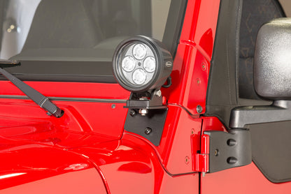 Quadratec - Windshield Light Mounting Bracket for 97-06 Jeep Wrangler TJ Unlimited