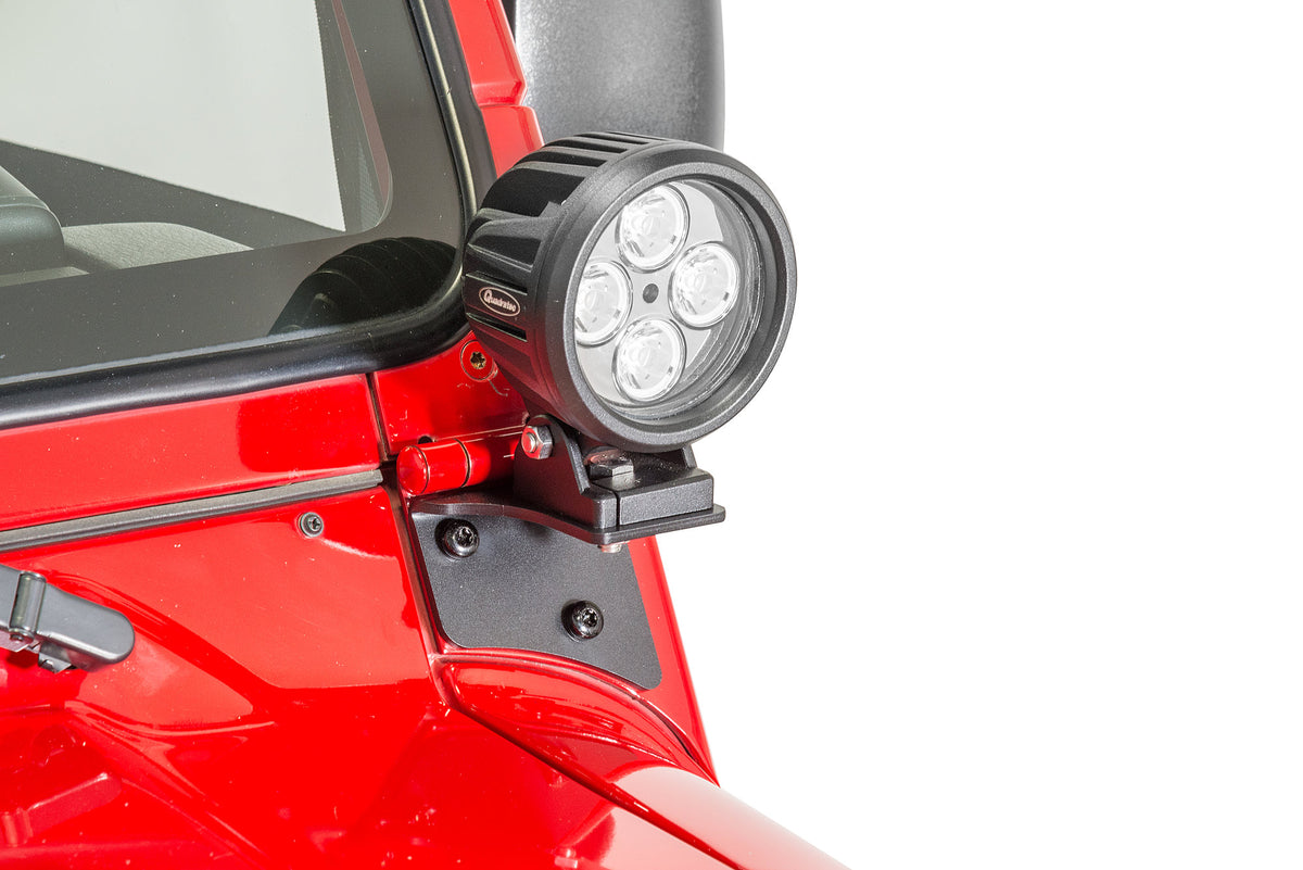Quadratec - Windshield Light Mounting Bracket for 97-06 Jeep Wrangler TJ Unlimited