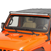 Quadratec - Windscreen Light Bar Brackets w/ A-Pillar Light Mounts for JL Wrangler & JT Gladiator