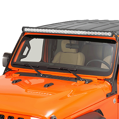 Quadratec - Windscreen Light Bar Brackets w/ A-Pillar Light Mounts for JL Wrangler & JT Gladiator