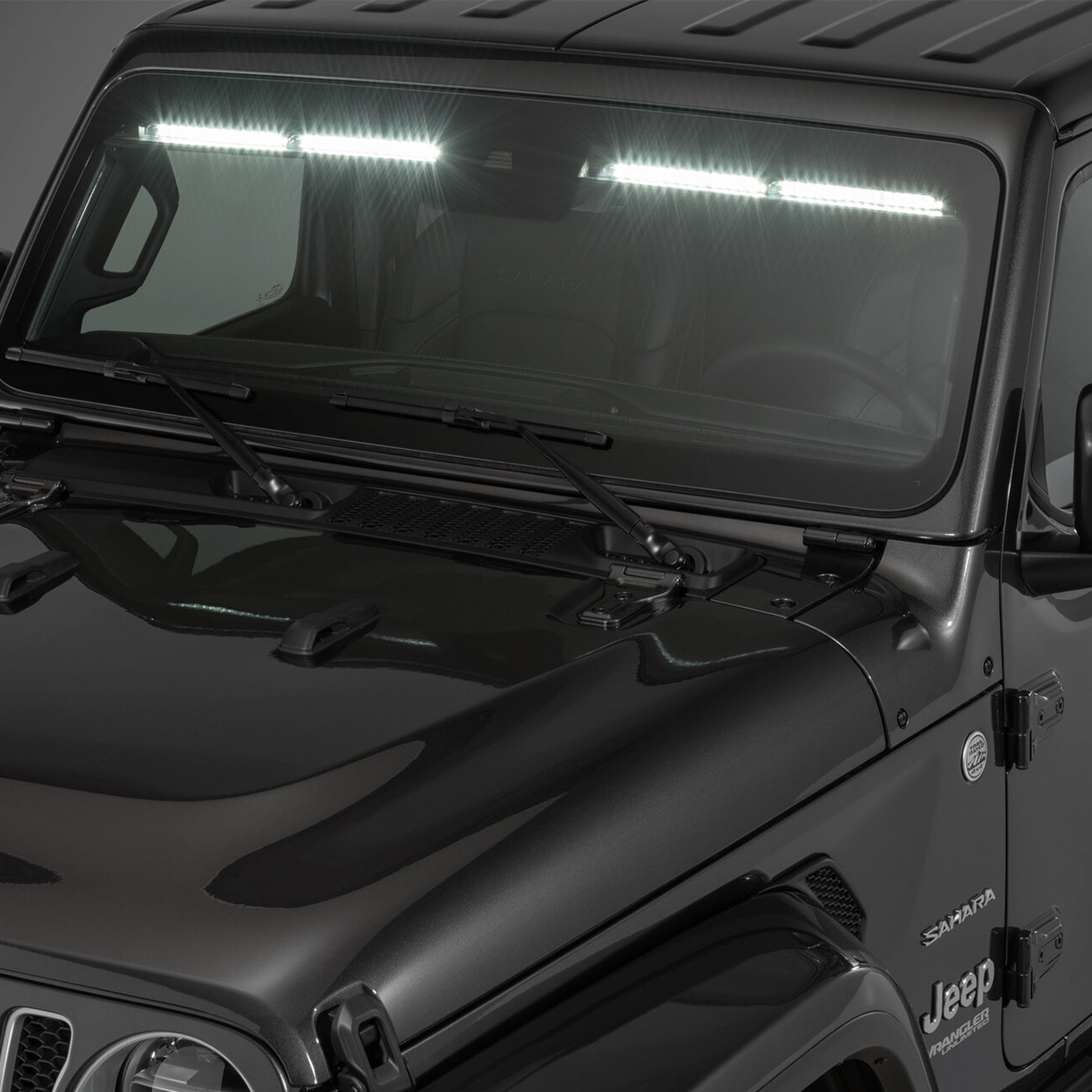 Quadratec Gen II Stealth LED Interior Mount 50” Light Bar 2-Piece for 18-24 Jeep Wrangler JL & Gladiator JT With ACC
