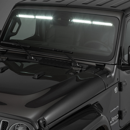 Quadratec Gen II Stealth LED Interior Mount 50” Light Bar 2-Piece for 18-24 Jeep Wrangler JL & Gladiator JT With ACC