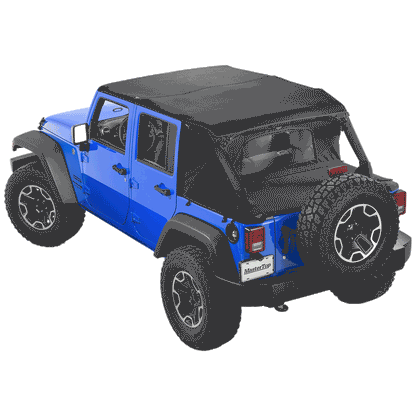 MasterTop Ultimate Summer Combo Tops in MasterTwill® Fabric for JKU 07-10 model years with Factory Softop Hardware