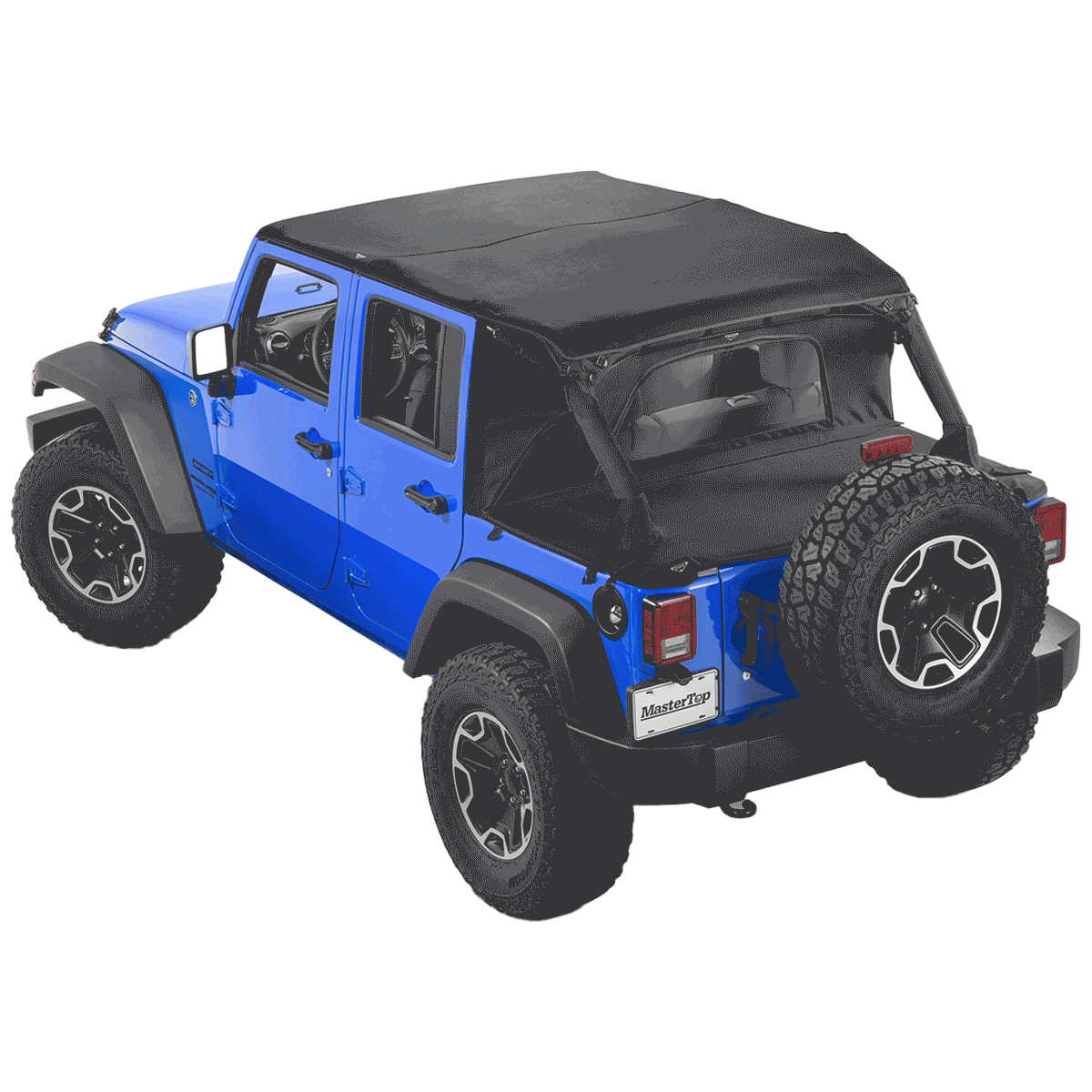 MasterTop Ultimate Summer Combo Tops in MasterTwill® Fabric for JKU 07-10 model years with Factory Softop Hardware