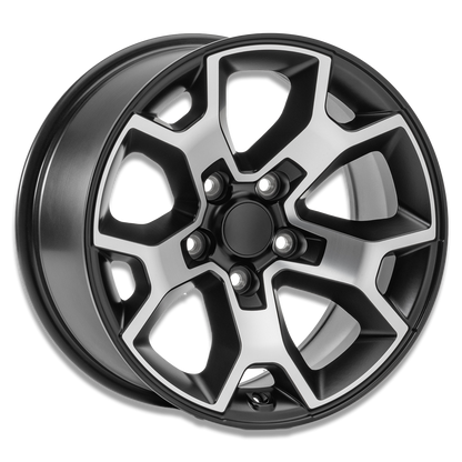 QUADRATEC - Morphic Wheel in 17x8.5 with 5.2in Backspace Black with Machined Face for 07-23 Jeep Wrangler JL, JK & Gladiator JT