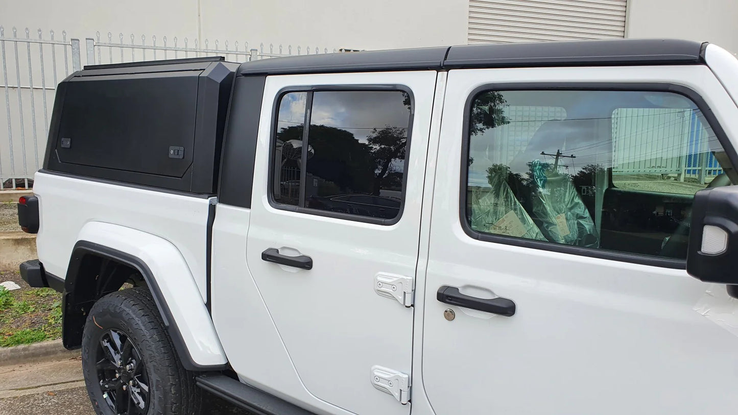 Bodyline - Jeep Gladiator DC 2020+ BLACK TITAN HYBRID CANOPY - Stainless Steel Alloy Modular