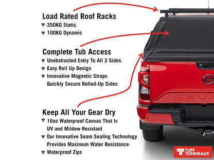 Tuff Tonneaus - Tuff Canvas Canopy For JT Gladiator