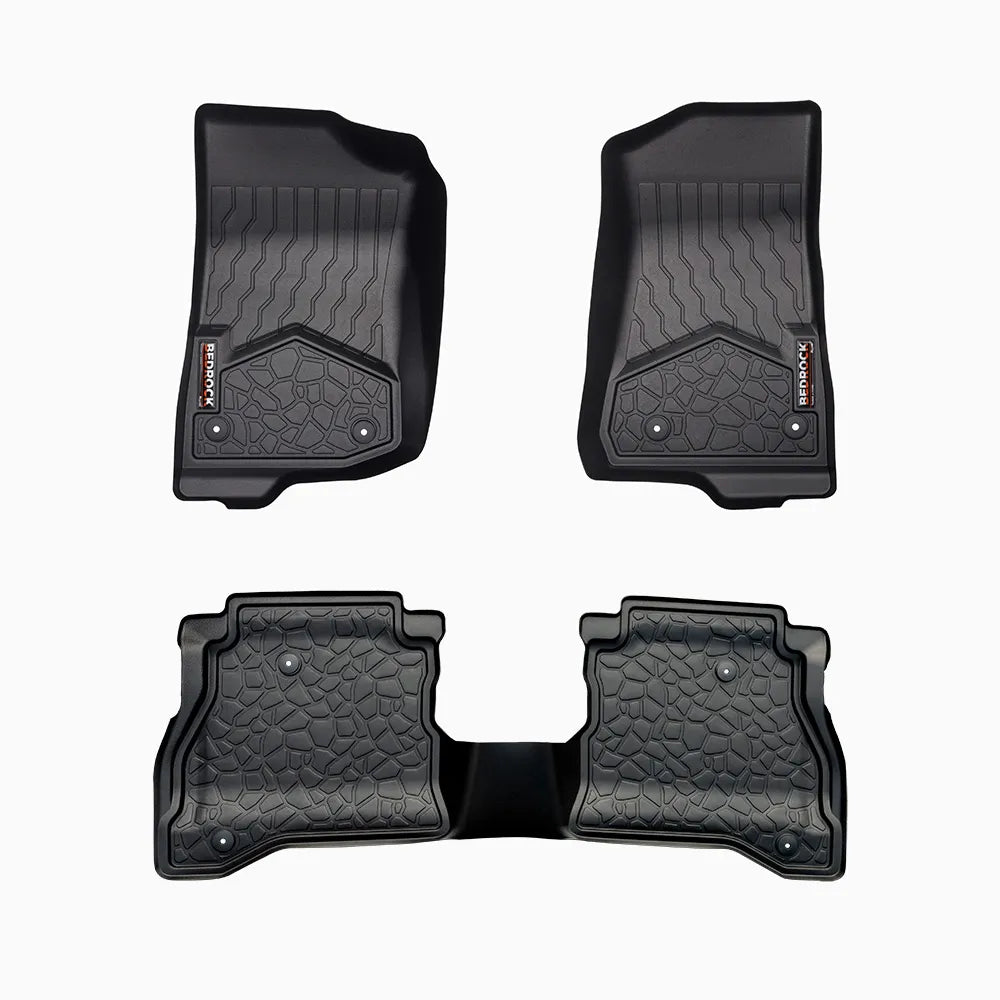 JT Gladiator Floor Liners by Bedrock - 1st / 2nd Row Set