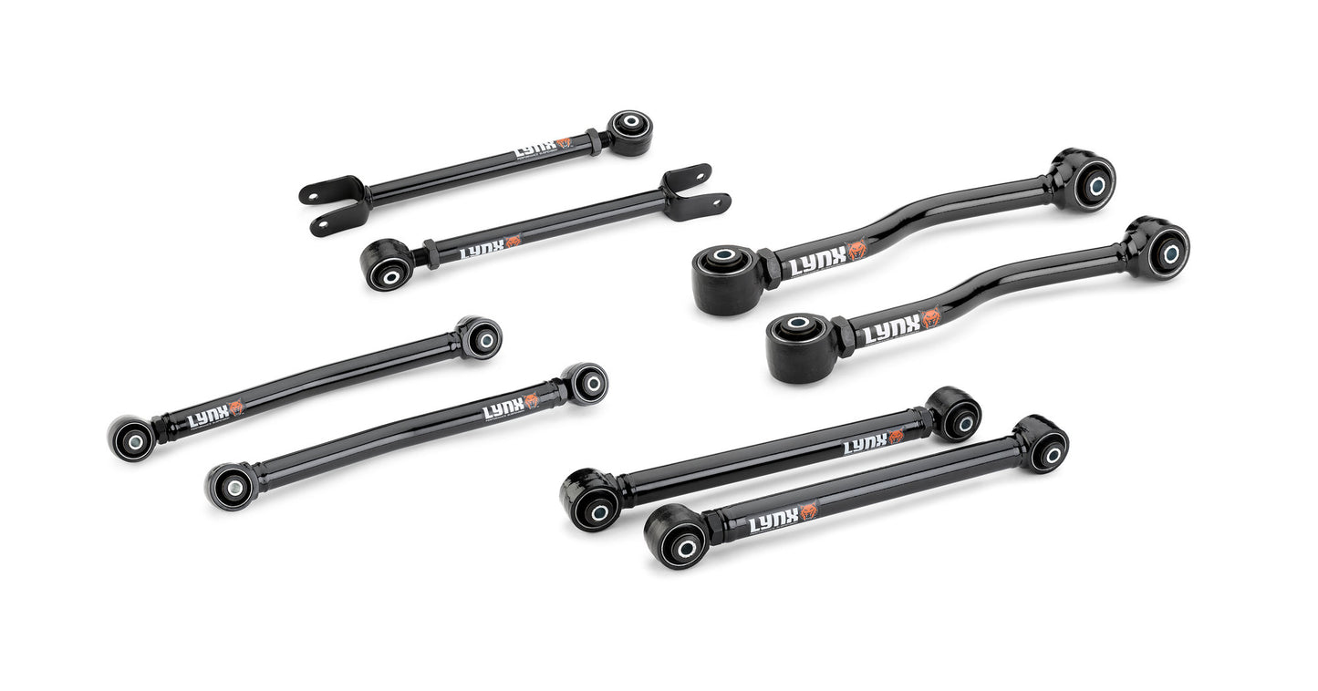 Lynx Front & Rear Control Arm Kit for 07-18 Jeep Wrangler JK