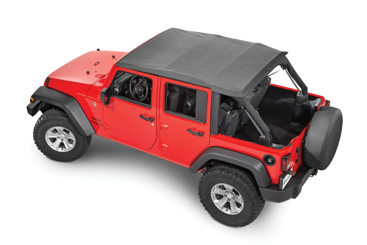QuadraTop Adventure Top S Soft Top in Black Diamond Fabric for 07-18 Jeep Wrangler JK Unlimited 4-Door