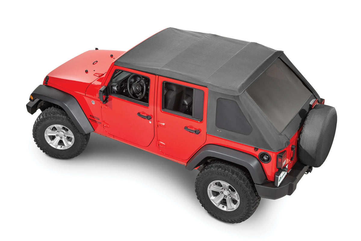 QuadraTop Adventure Top S Soft Top in Black Diamond Fabric for 07-18 Jeep Wrangler JK Unlimited 4-Door