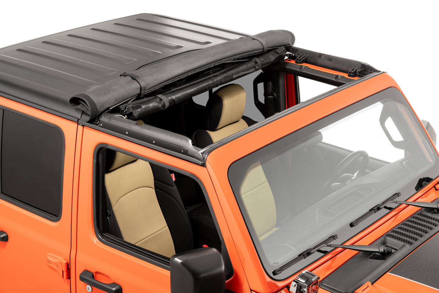 QuadraTop Skylite Roll Top for Hardtop in Twill for 19+ Jeep Wrangler JL & Gladiator JT