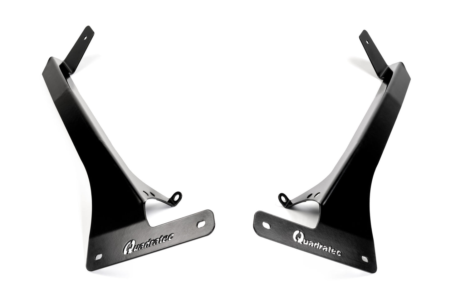 Quadratec - Windscreen Light Bar Brackets w/ A-Pillar Light Mounts for JL Wrangler & JT Gladiator