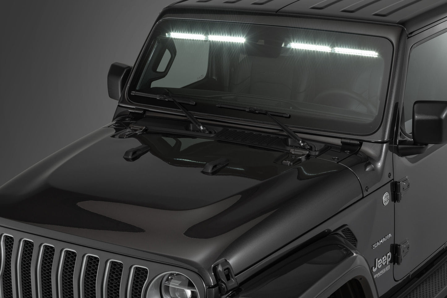 Quadratec Gen II Stealth LED Interior Mount 50” Light Bar 2-Piece for 18-24 Jeep Wrangler JL & Gladiator JT With ACC