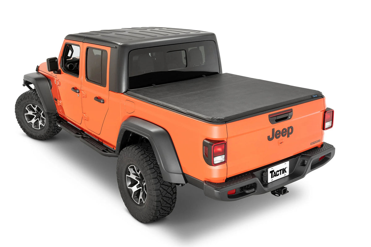 EZ-Hard Panel Tri-Fold with Vinyl Outer Layer Tonneau Cover for 20-25 Jeep Gladiator JT