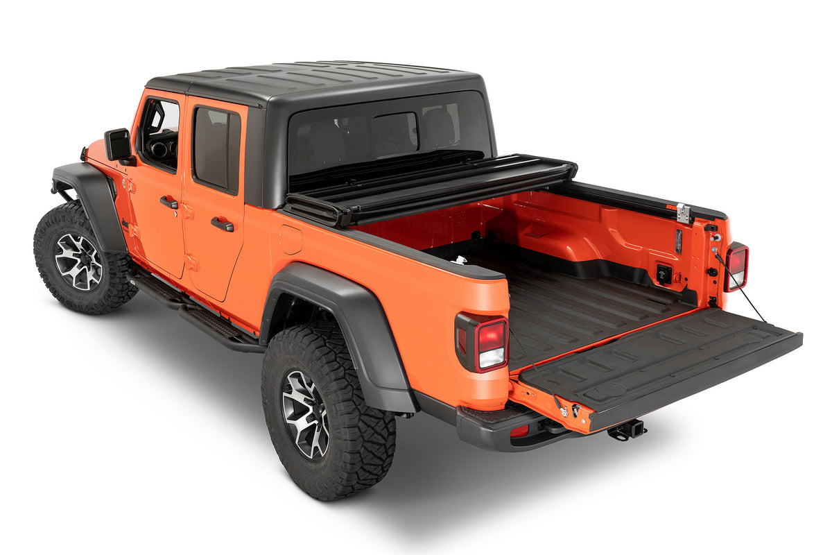 EZ-Hard Panel Tri-Fold with Vinyl Outer Layer Tonneau Cover for 20-25 Jeep Gladiator JT