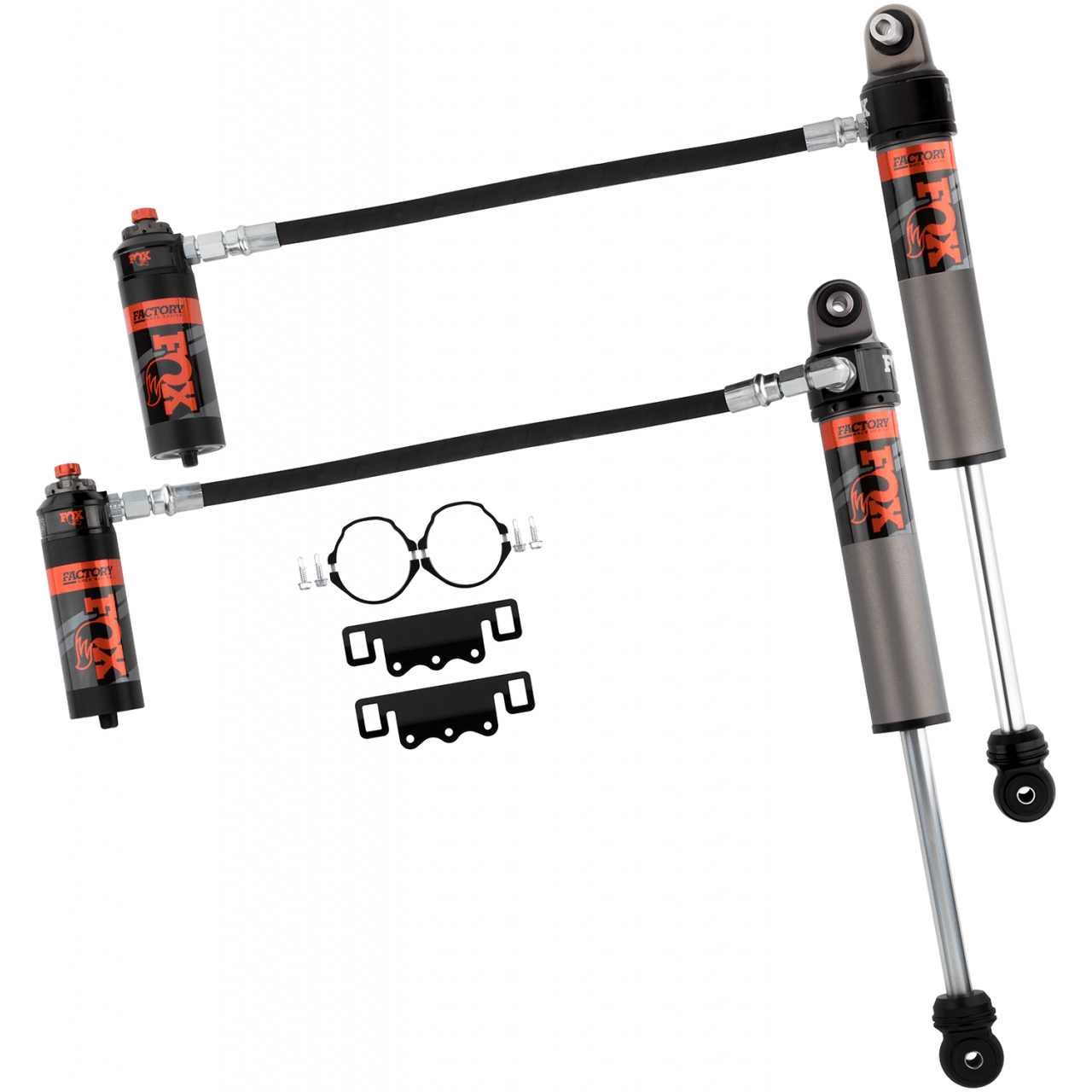 Fox FACTORY RACE SERIES 2.5 RESERVOIR SHOCK (PAIR) - ADJUSTABLE - (3.5-4" Lift) Front JL Wrangler and JT Gladiator