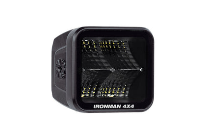 Ironman 4x4 - 20W Bright Cube FLOOD Beam LED Cube Light - 70 x 64mm (Pair) - CLEAR ILED20BF