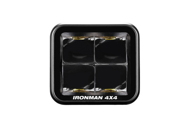 Ironman 4x4 - 20W Bright Cube SPOT Beam LED Cube Light - 70 x 64mm (Pair) - CLEAR ILED20B