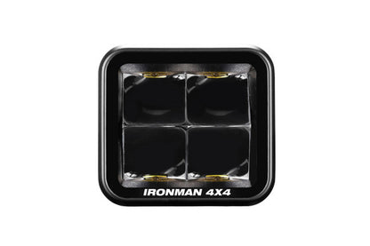 Ironman 4x4 - 20W Bright Cube SPOT Beam LED Cube Light - 70 x 64mm (Pair) - CLEAR ILED20B