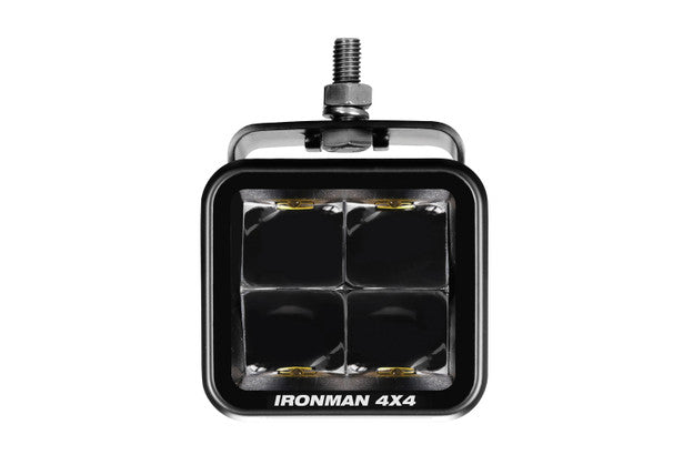 Ironman 4x4 - 20W Bright Cube SPOT Beam LED Cube Light - 70 x 64mm (Pair) - CLEAR ILED20B
