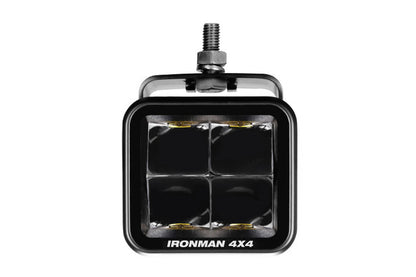 Ironman 4x4 - 20W Bright Cube SPOT Beam LED Cube Light - 70 x 64mm (Pair) - CLEAR ILED20B