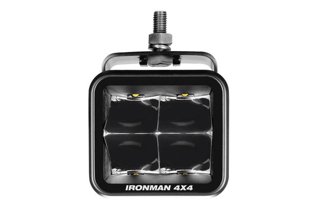 Ironman 4x4 - 40W Bright Cube SPOT Beam LED Cube Light - 81 x 75mm (Pair) - CLEAR ILED80B
