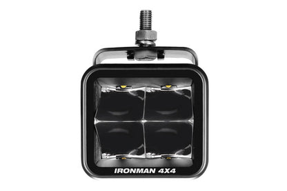 Ironman 4x4 - 40W Bright Cube SPOT Beam LED Cube Light - 81 x 75mm (Pair) - CLEAR ILED80B
