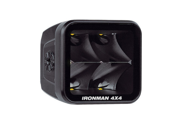 Ironman 4x4 - 40W Bright Cube SPOT Beam LED Cube Light - 81 x 75mm (Pair) - CLEAR ILED80B