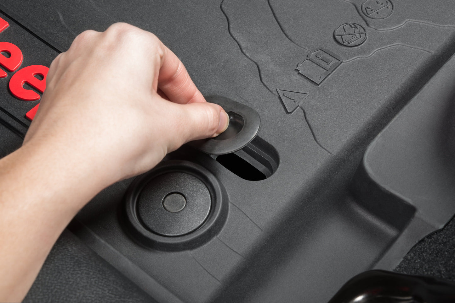 Mopar 82216629AB  All Weather Floor Liners with Red Logo for 20+ Jeep Gladiator JT