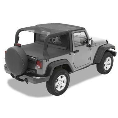 Bestop Safari Bikini Top and Windshield Channel in Black Mesh - JK