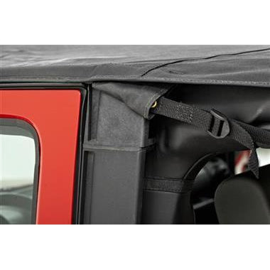 Bestop Safari Bikini Top and Windshield Channel in Black Diamond - jk