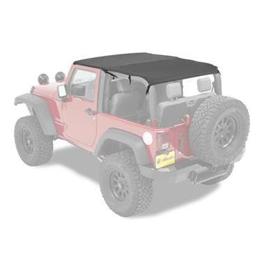 Bestop Safari Bikini Top and Windshield Channel in Black Diamond - jk