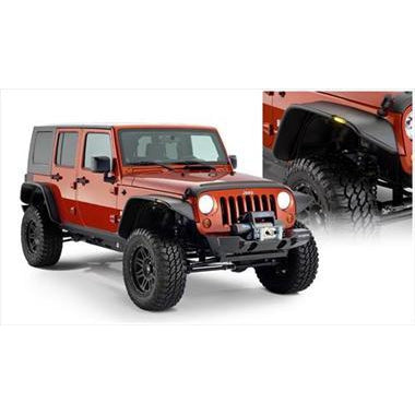 Bushwacker Jeep JK Wrangler Unlimited Flat Fender Flare Set of 4 B/W 10918-07