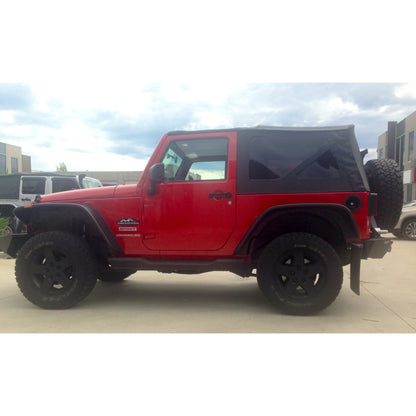 Bushwacker Jeep JK Wrangler Unlimited Flat Fender Flare Set of 4 B/W 10918-07