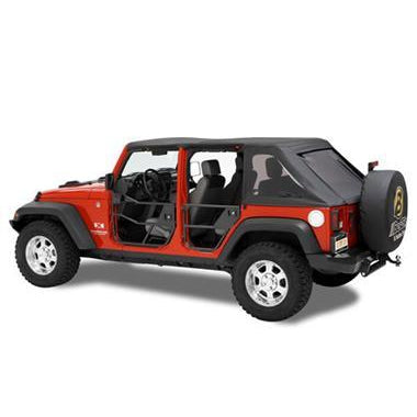 Bestop HighRock 4x4 Rear Element Doors in Black Powder Coat Finish