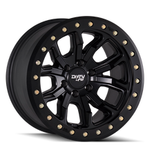 Dirty Life DT-1 9303, 17x9 Wheel with 5x5 Bolt Pattern - Matte Black - 9303-7973MB12